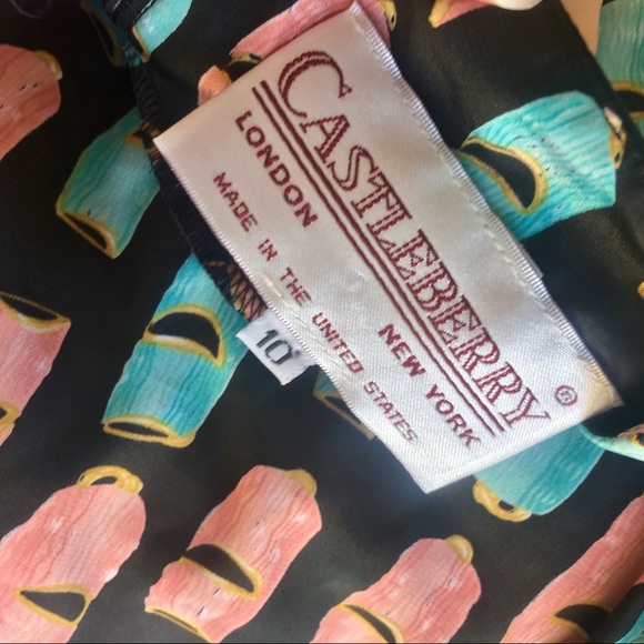 Vintage 10 Whistle Graphic Print Blouse Top Shirt - Picture 7 of 8